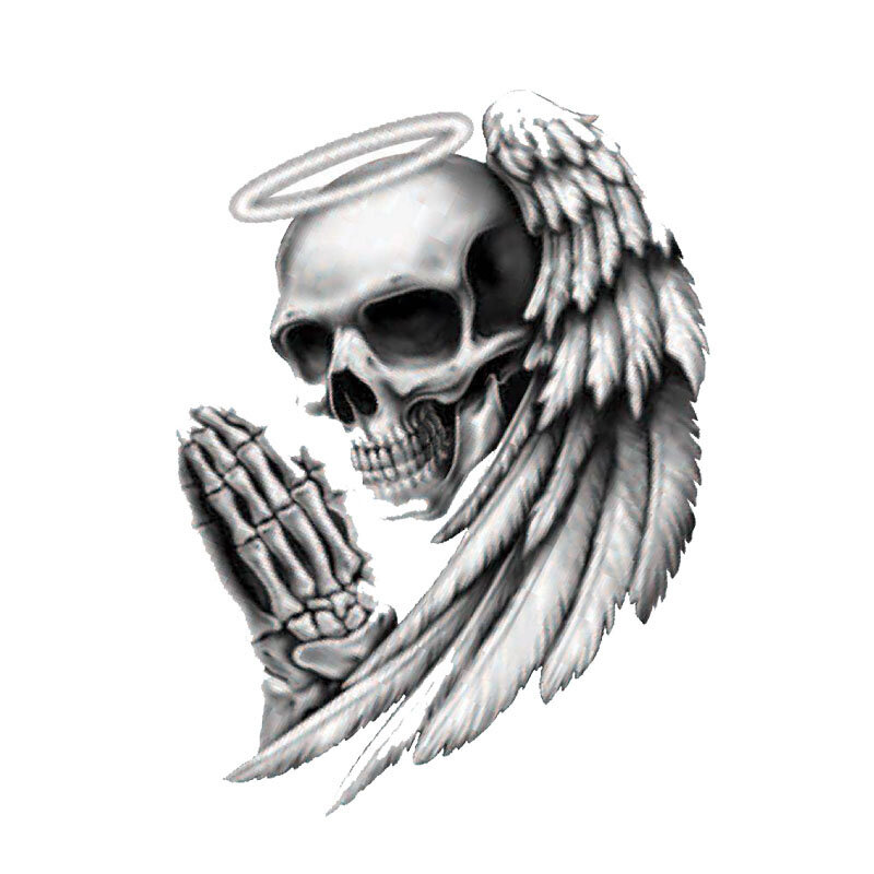 YJZT-ملصق شخصية ملاك الموت ، ملصق سيارة ، جمجمة ، دراجة نارية ، PVC 6-9.5 ، 12.7 سنتيمتر * 0143 سنتيمتر