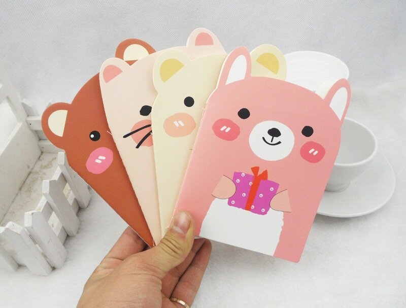 B036 Korean cute little bear graffiti notebook  A6 Notepad pad