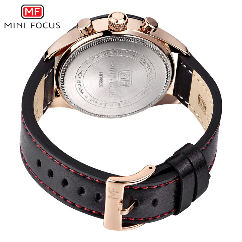 MINIFOCUS modny skórzany pasek zegar kwarcowy analogowy zegarek wojskowy dla panów mężczyzna najlepszy dzień ojca prezenty relógio Masculino