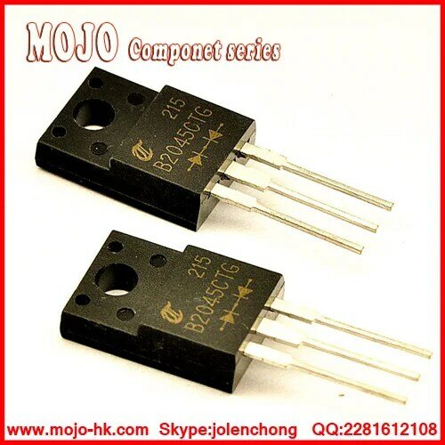 Freies Verschiffen! Schottky Diode MBRF2045CTG 20A/45V TO-220F 3 Pin (10 teile/los)