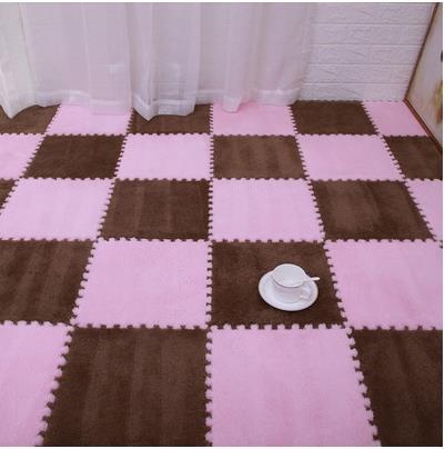 Tappeto camera da letto negozio pieno quadrato di puzzle peluche di spessore da comodino pavimento lavabile schiuma splicing mat-31