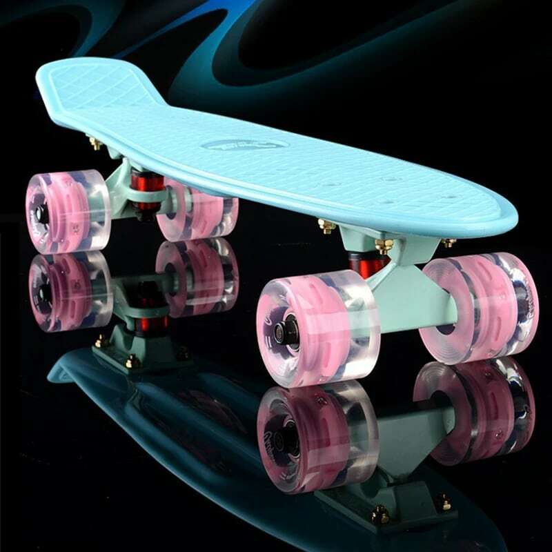 Novo mini cruiser de plástico para skateboard pequeno com banana longboard adulto e infantil