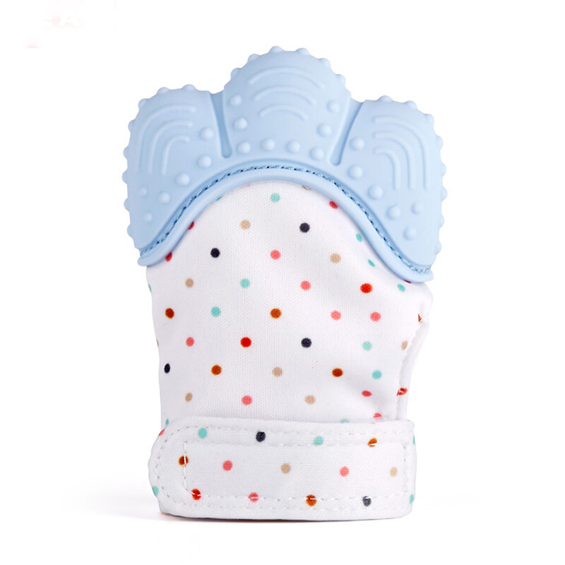 Nouveau-né sûr Silicone bébé gants bébé trucs mitaine dentition emballage de bonbon son dentition mitaines pour enfants gants