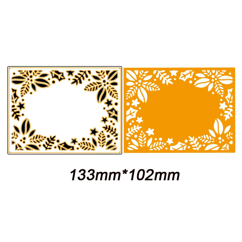 Floral Lace Frame Background Die Cut Scrapbooking DIY Embossing Handmade Decoration Stencil Craft Card Album Photo Making