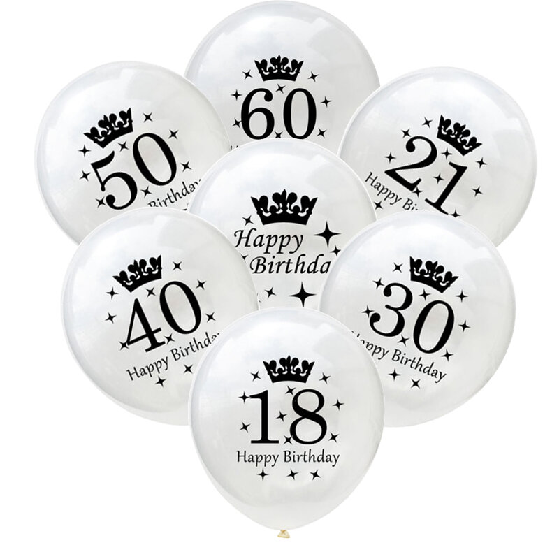 Nomor Balon Lateks Selamat Ulang Tahun Menarik Bendera Dekorasi Aurélie Digit Helium Air Bola Pernikahan Balon Perlengkapan Pesta