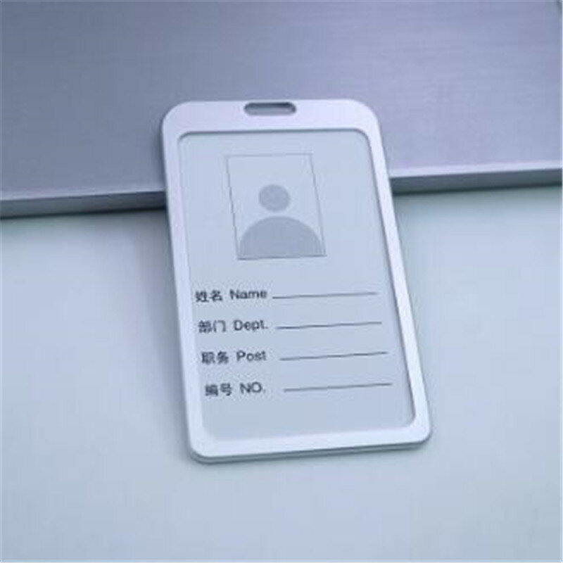 Tarjeta de funda, soporte de aluminio nombre mujeres funda para tarjeta de identificación trabajo de Metal de identidad de ID caso