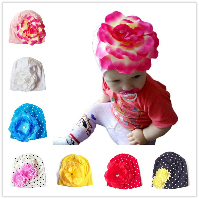 Bnatalwell-قبعة قطنية لحديثي الولادة ، إكسسوارات زهور رائعة ، قبعات بوتيك للأطفال ، قبعة ربيعية مزهرة H361