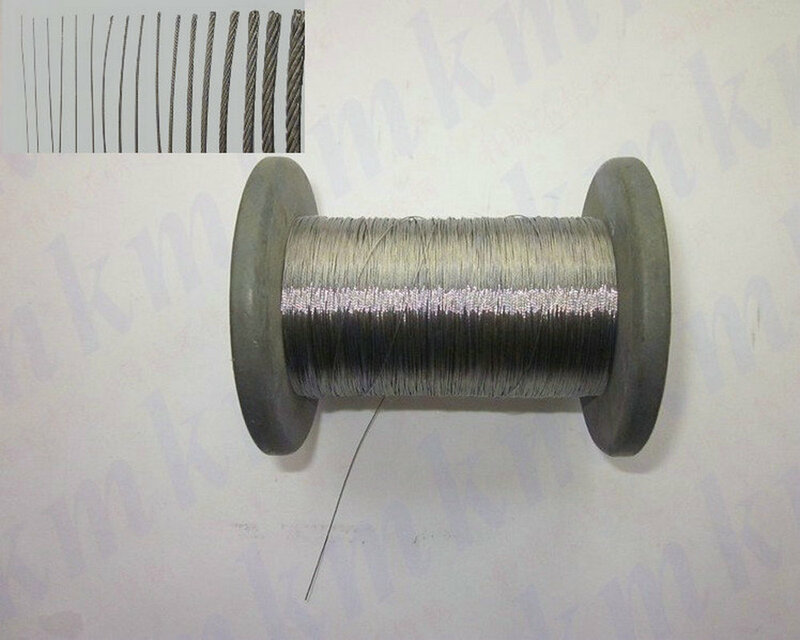 Câble métallique en acier inoxydable 100 de 316 M, haute résistance, Structure 7x19, diamètre de 5.0 MM