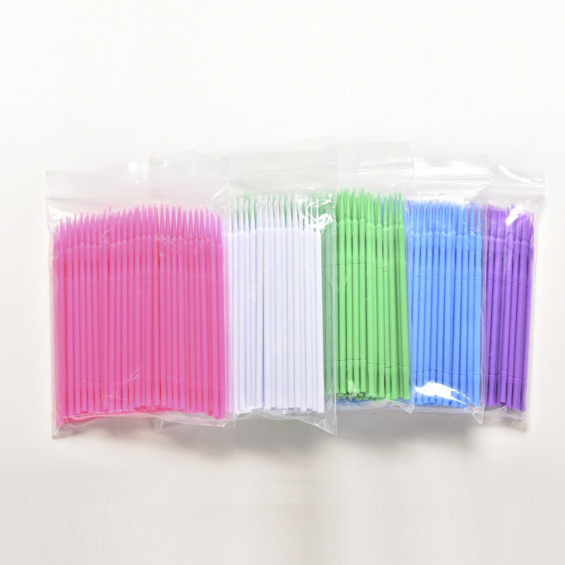 2021 New 100pcs Cosmetic Disposable Microbrushing One-time Brushes Liquid Lipstick Lipgloss Brush Wands Applicator Lip Brushes