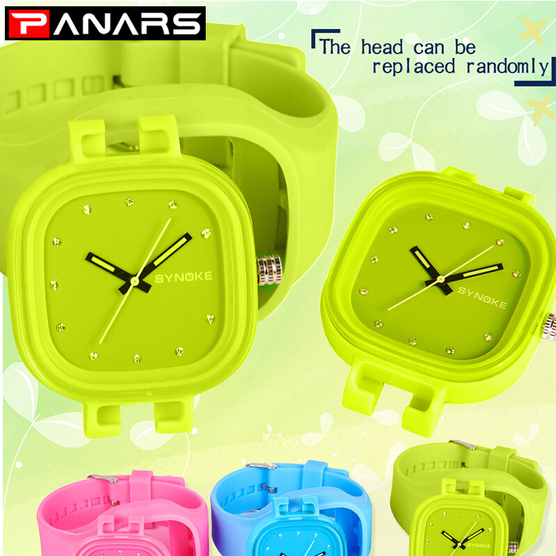 Часы наручные PANARS кварцевые для мальчиков и девочек, модные студенческие Брендовые повседневные, с силиконовым ремешком, подарок для детей