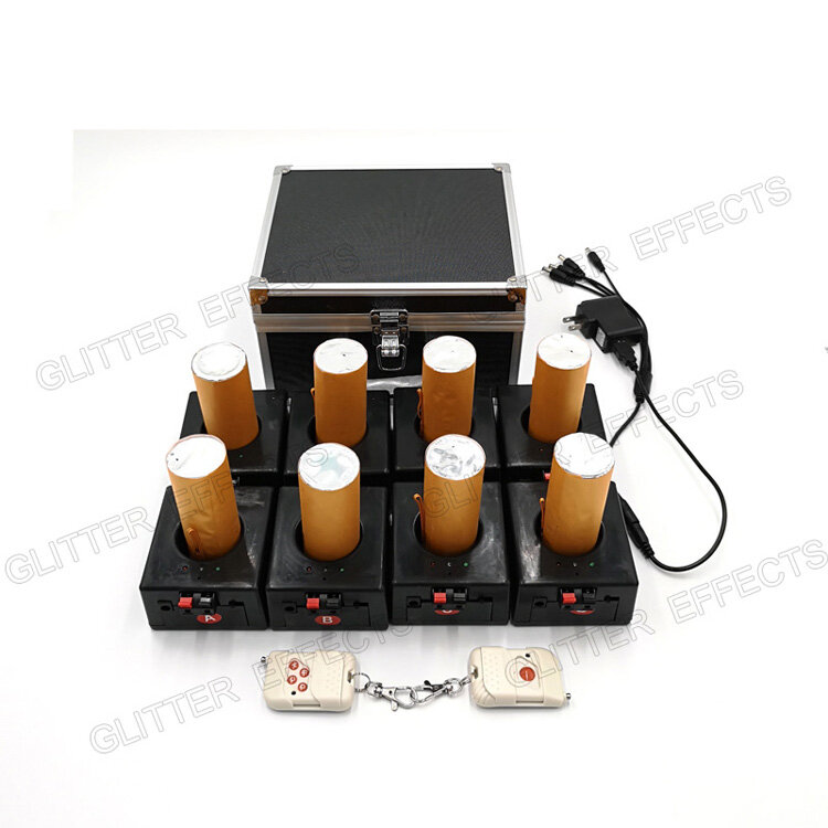 Receptor recargable BD08 de 8 canales, máquina de fuego con base de fuente de doble control remoto para boda