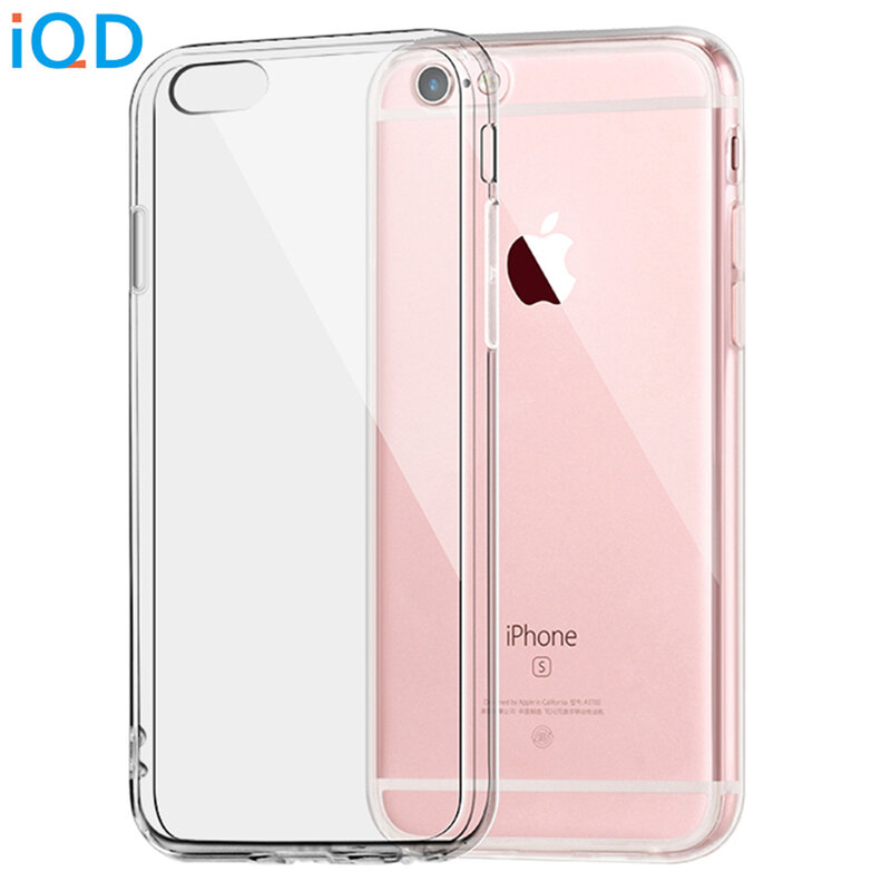 Carcasa protectora de silicona TPU para Apple iPhone 6/6s 6 plus/6s plusdelgada de cristal transparente