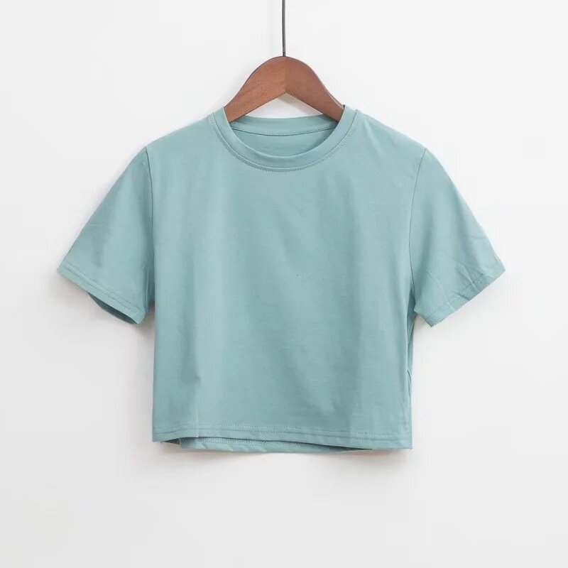 Camiseta de algodón con estampado de flores, top de manga corta, informal, a la moda