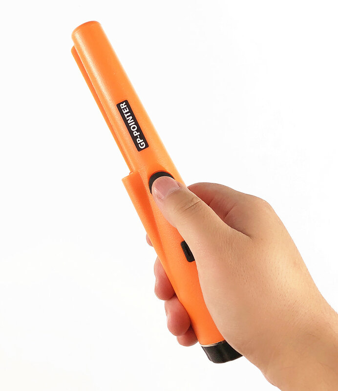 2018 nueva Orange color pro pinpointing Metal Detector De Oro detector alarma estática con pulsera envío libre