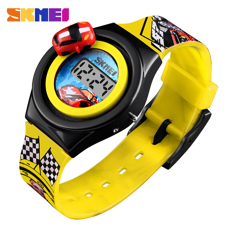 Часы SKMEI детские с мультяшным рисунком, модные цифровые электронные детские часы, креативные Мультяшные студенческие часы для мальчиков и д...