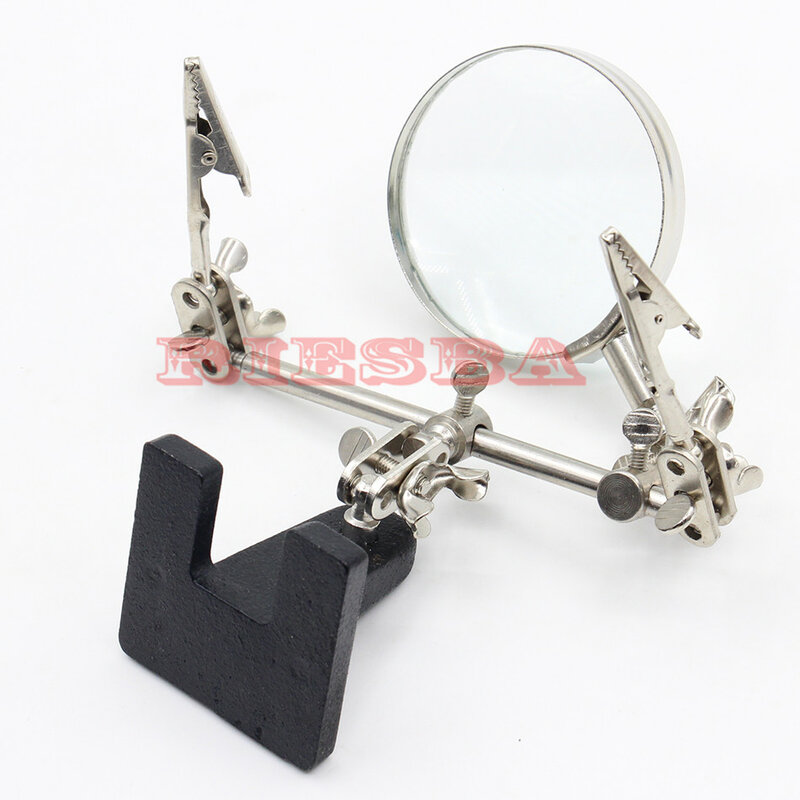 Third Hand Soldering Iron Stand Helping Clamp Vise Clip Tool Magnifying Glass wholesale