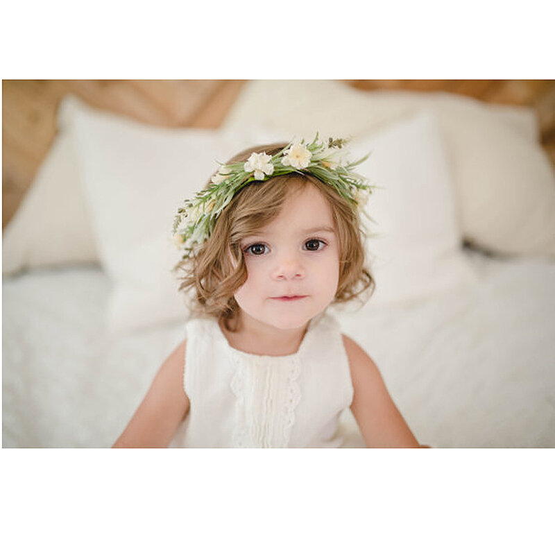 Moda wzory roślinne z pałąkiem na głowę dziewczyny nowonarodzone dziecko księżniczka opaski do włosów plaża dziecko dla dzieci wieniec akcesoria świeży styl śliczne nakrycia głowy prezenty