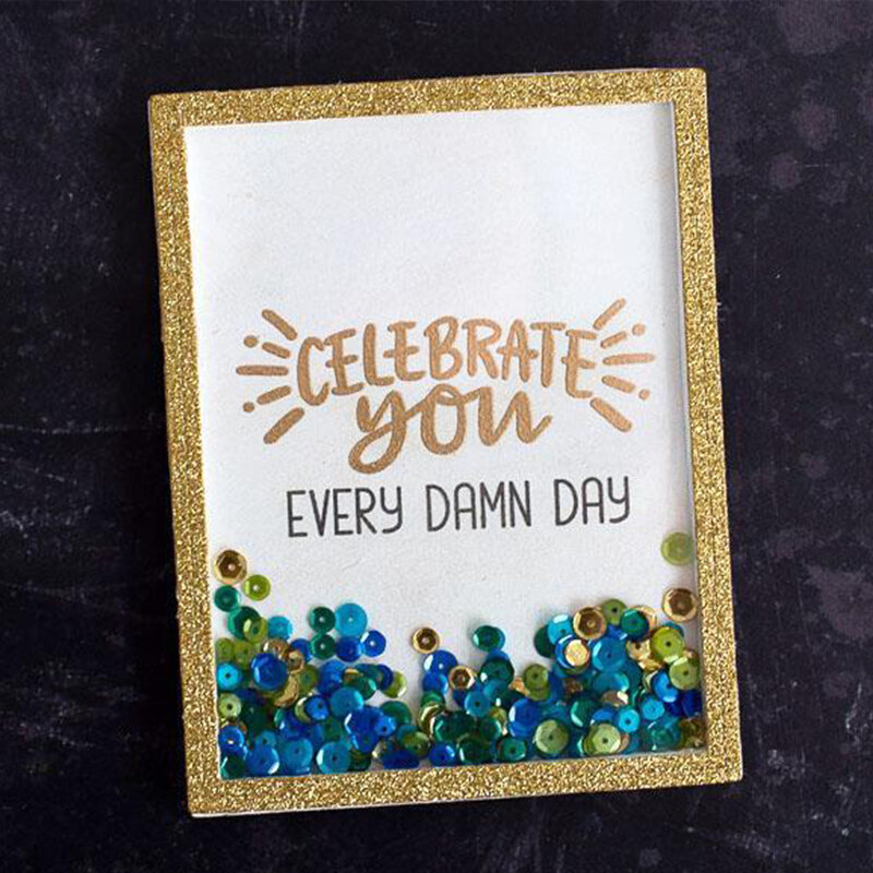 "CELEBRATE YOU" Scrapbooking DIY Metal Cutting Dies And Clear Stamp Stencil Handmade Embossing Paper Cards Decoration