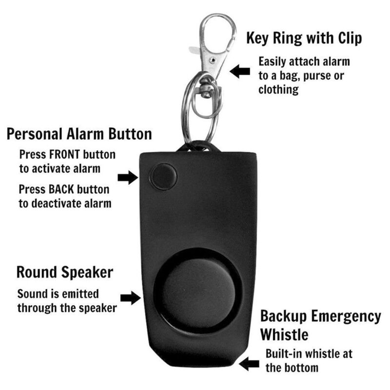 Anti-rape Self Defense Device Alarm Extreme Loud 130dB Alert Keychain Safety Personal Security for Women Children