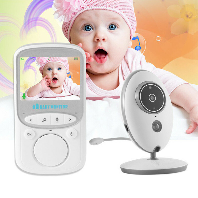 Monitor de bebé VB605 inalámbrico con pantalla LCD, intercomunicador de música para niñera, Walkie Talkie, IR, 24h, cámara portátil para bebé
