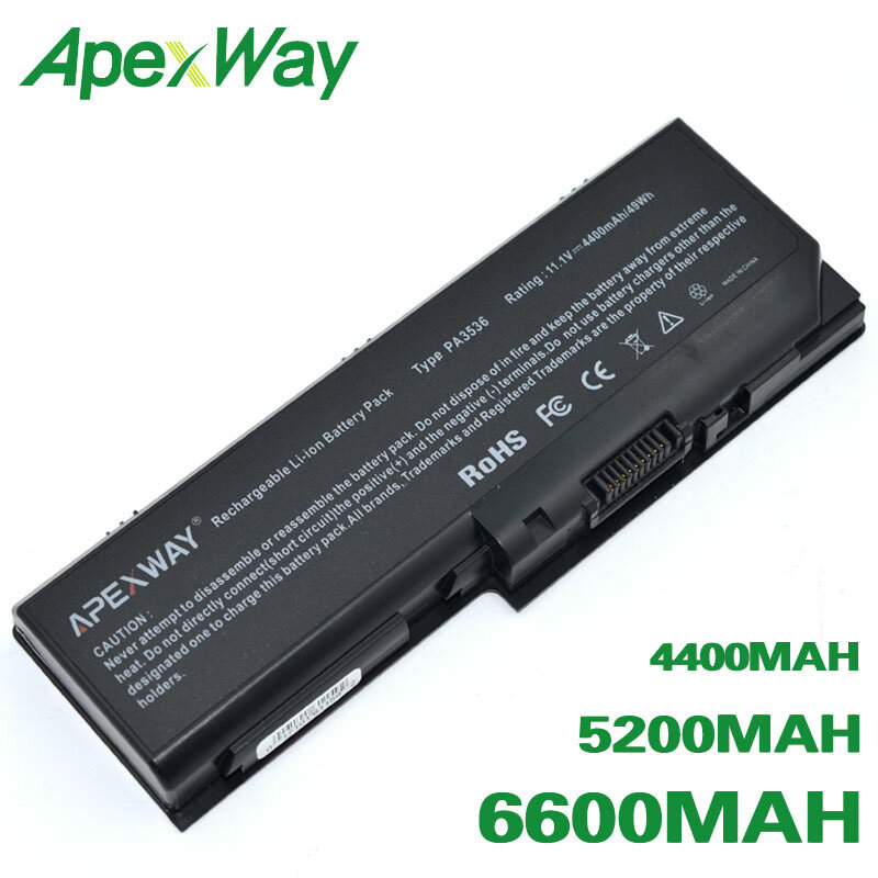 ApexWay Battery for toshiba Equium L350D P200 Satellite Pro L350 L350D  L355 L355D P200 P200D P205 P205D P300 P300D PA3536U-BRS