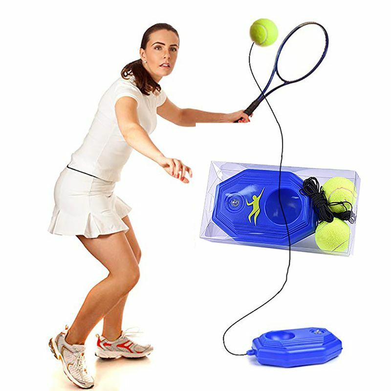 เทนนิสอุปกรณ์เทนนิสการฝึกอบรมเอดส์เทรนเนอร์บอลSelf-Study Baseboardผู้เล่นเครื่องมือSupplyยืดหยุ่นเชือกฐ...