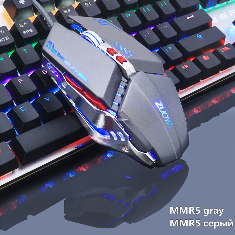 ZUOYA przewodowa mysz dla graczy z USB 7 przycisków dioda optyczna gra komputerowa myszy na PC Laptop Notebook dla graczy Gamer