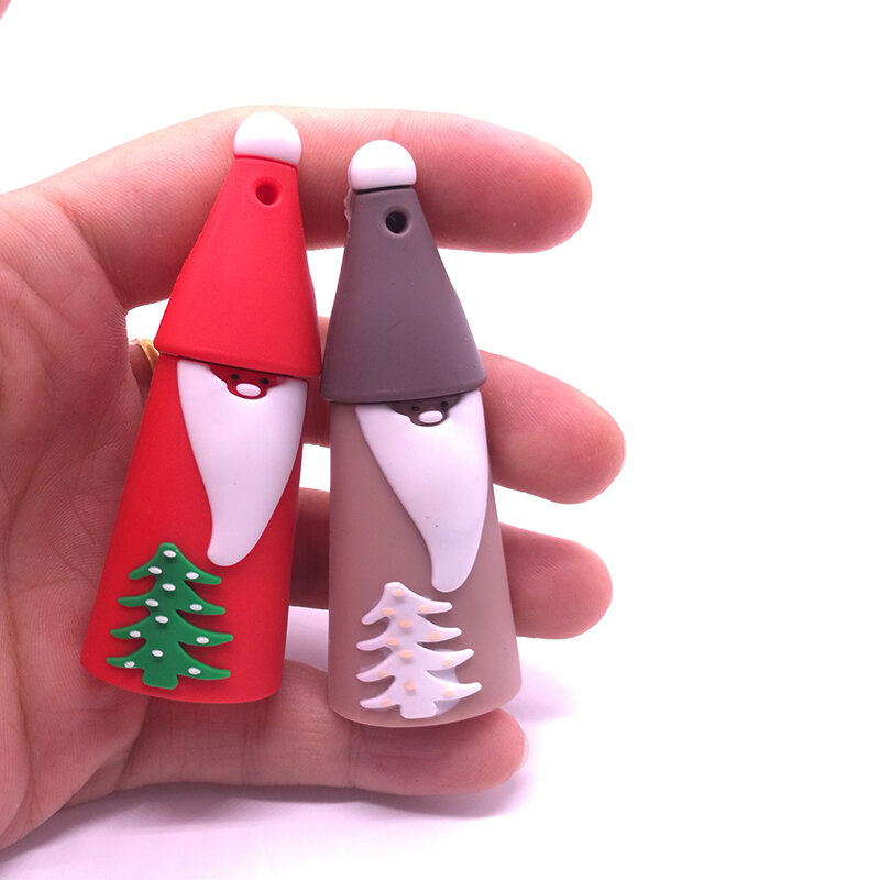 Pendrive Cây Giáng Sinh/người tuyết/Ông Già Noel đèn LED cổng USB 4GB 8GB 16GB 32GB 64G Giáng Sinh Hươu thẻ nhớ ổ CLE USB