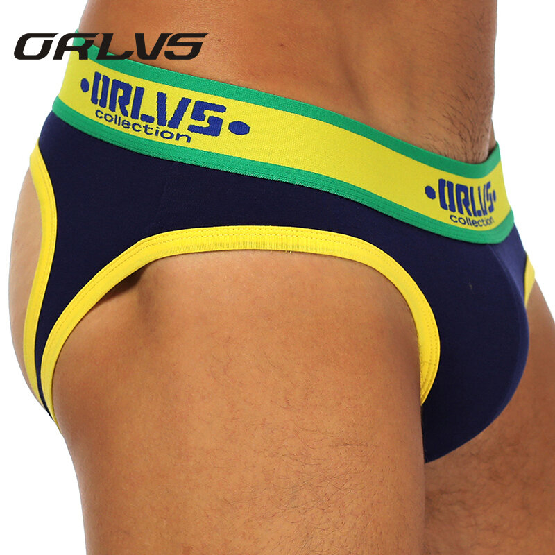ملابس داخلية رجالية من ORLVS جديدة من القطن الناعم ملابس داخلية للرجال بحزام رياضي ملابس داخلية مثيرة سروال داخلي للرجال