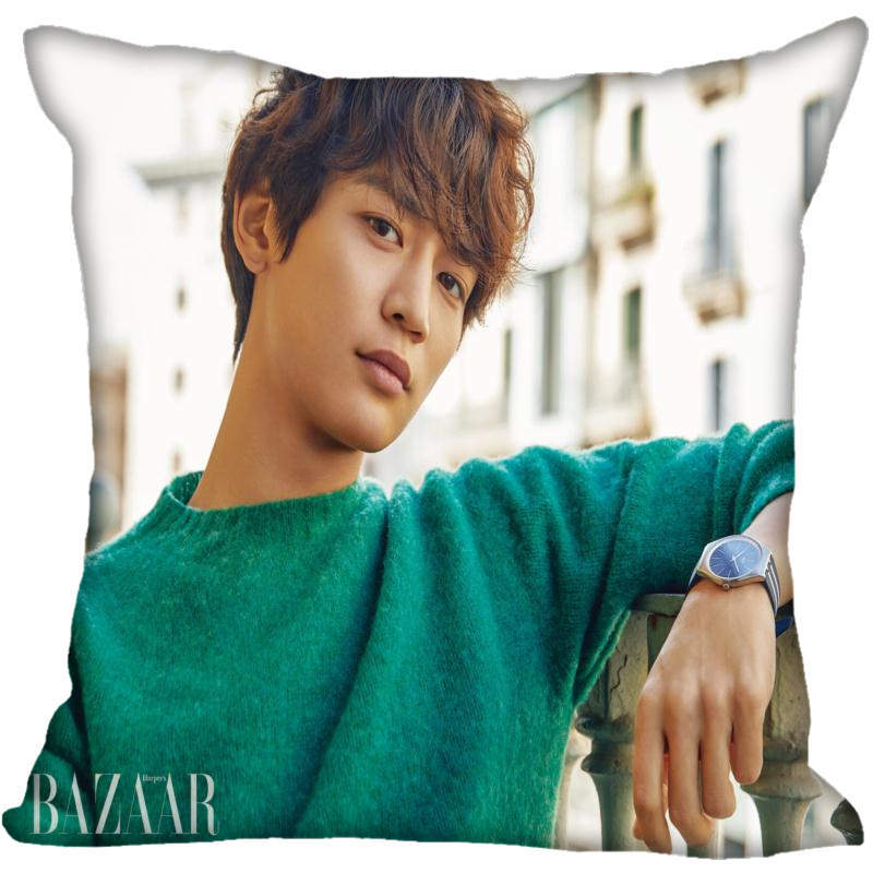 KPOP-fundas de almohada personalizadas Choi Minho, de seda cuadrada estampada, para el hogar, decorativas, con cremallera, De satén (un lado)
