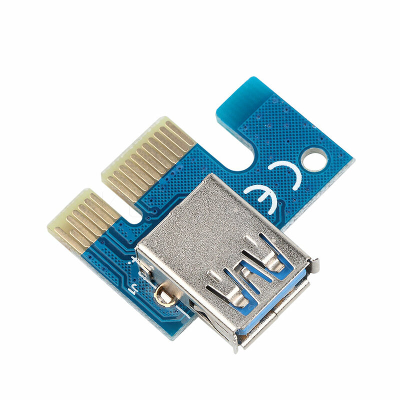 kebidumei 6pcs USB 3.0 PCI-E Riser Express 1X 4x 8x 16x Extender Riser Adapter Card SATA 15pin Male to 6pin Power Cable