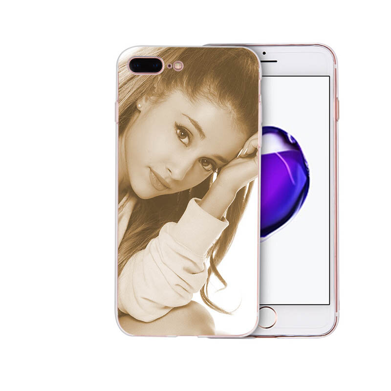 Ariana Grande AG Rainbow słodzik miękkiego silikonu etui na telefony dla iphone x xr xs max pokrywa 7 6s 6 8 plus 5s 5 se TPU dziewczyna powłoki