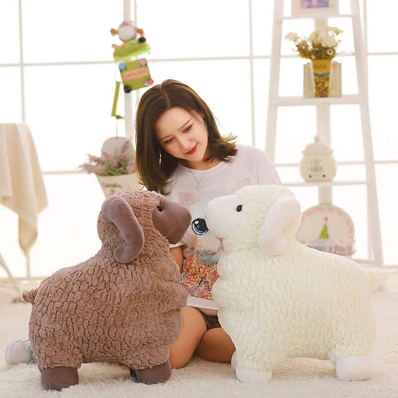 Lovely little sheep, plush toys, sheep, dolls, pillows, sleeping Korean dolls