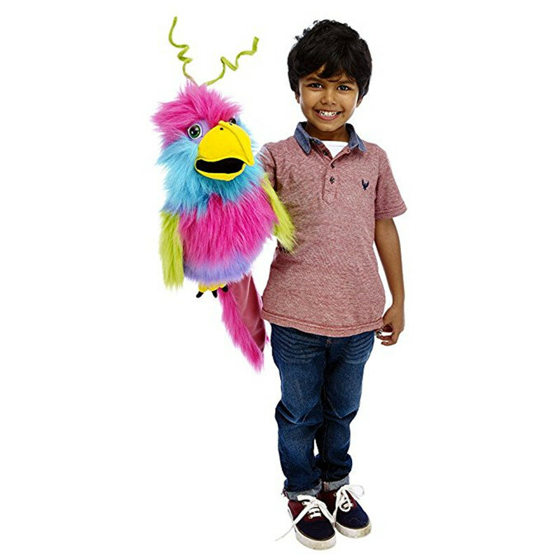 The Puppet Company นกขนาดใหญ่ Bird Of Paradise หุ่นมือ Cockatiel และ Crow และสีม่วงลิงของเล่นตุ๊กตาหุ่นมือตุ๊กตา