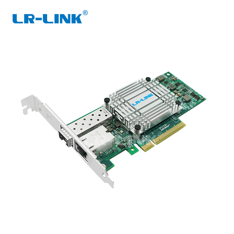 LR-LINK 4001PT-PF double port 10Gb Ethernet PCI-E Optique Carte Réseau SFP + ,RJ45, Convertisseur De Média Fiber combinaison trois-en-un