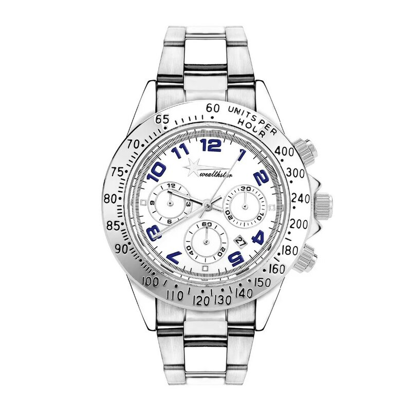 Wealthstar часы роскошные известные бренды Дата часы Для мужчин женские спортивные нержавеющей стали наручные часы Relogio Femininos