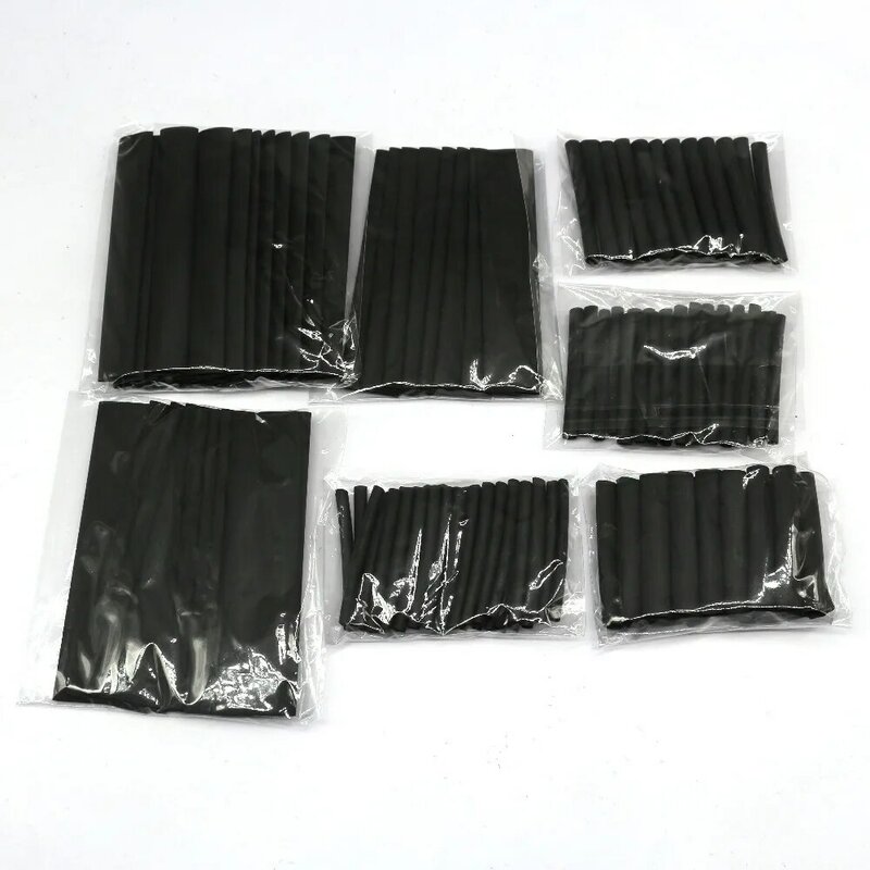 8 size multicolor / black 127 color 328 / 530Pcs various polyolefin heat shrinkable tube cable casing covered wire sheath DIY