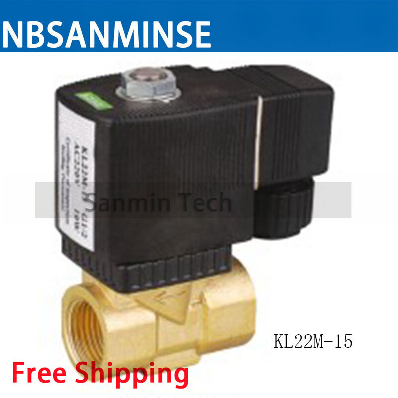 Диафрагменный электромагнитный клапан NBSANMINSE, модель 10/15, 1/4, 3/8, 1/2, 3/4, 1 дюйм, высокое давление, высокая температура, нормально закрытый
