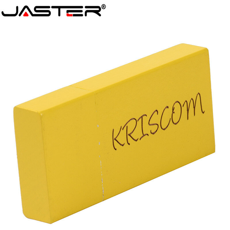 JASTER-USB 2.0( freeLOGO) 컬러 우드 블록 usb 플래시 드라이브, 우드 펜드라이브 4GB 8GB 16GB 32GB 64GB 메모리 스틱 U 디스크