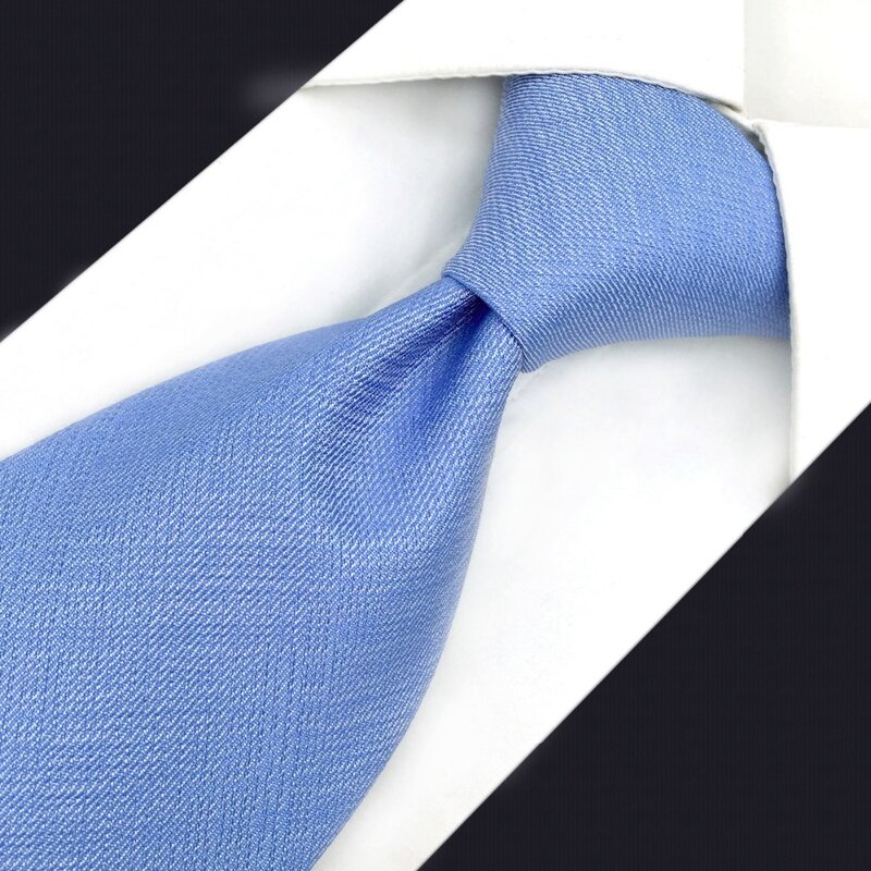 D34 jasnoniebieski jednolity jedwab krawaty męskie zestaw ślubny Brand New bardzo długi rozmiar 63 "160cm klasyczne krawaty mody dla mężczyzn Hanky