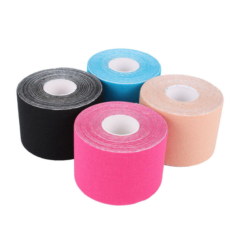 Sports Fitness Kinesiology Tape Care Kinesio Roll Cotton Elastic Adhesive Muscle Bandage Strain Injury Support Muscle Stickers