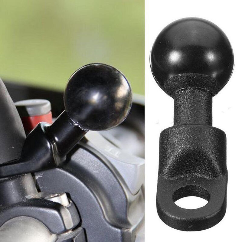 Base angular para motocicleta com 10mm de buraco, adaptador de cabeça esférica de trabalho para montagens de ram para câmera gopro, smartphone, garmin gps