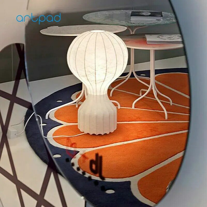 Artpad الحديثة الفن الديكور مصابيح طاولة عاكس الضوء النسيج الأبيض أباجورة غرفة نوم للدراسة غرفة المعيشة إضاءة داخلية E27