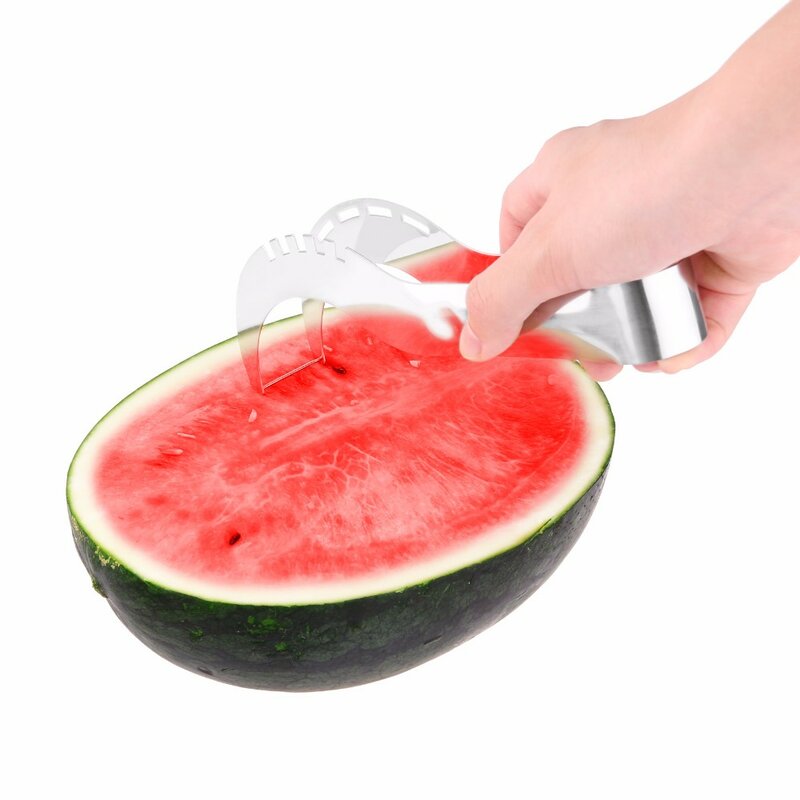 Hot Rvs Watermeloen Slicer Corer Meloen Smart Slicer Mes Groentensnijder Fruit Slicer voor keuken Accessoires Gereedschap