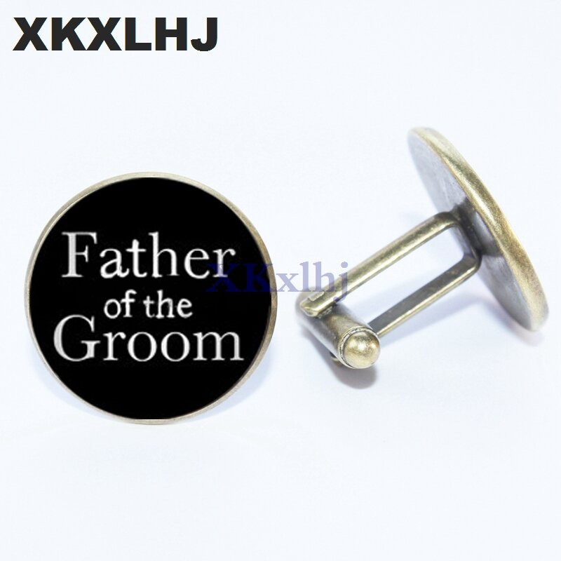 XKXLHJ 1 paire nouvelle mode père du marié boutons de manchette marié boutons de manchette mariage boutons de manchette pour les hommes d'honneur