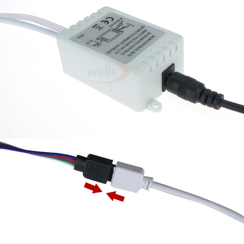 DC12V 24/44 Kunci RGB Controller Remote Nirkabel IR Dimmer LED Controller Controle untuk 2835 3014 3528 5050 RGB LED Strip cahaya