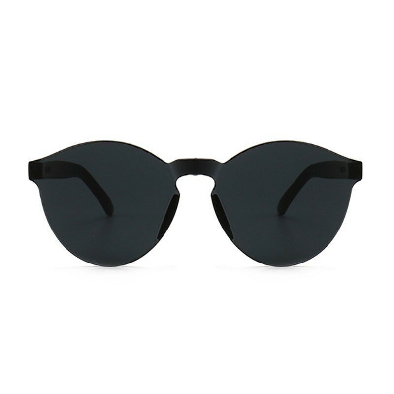 Gafas De Sol redondas De verano para mujer, lentes transparentes De diseñador De marca, Color azul, UV400
