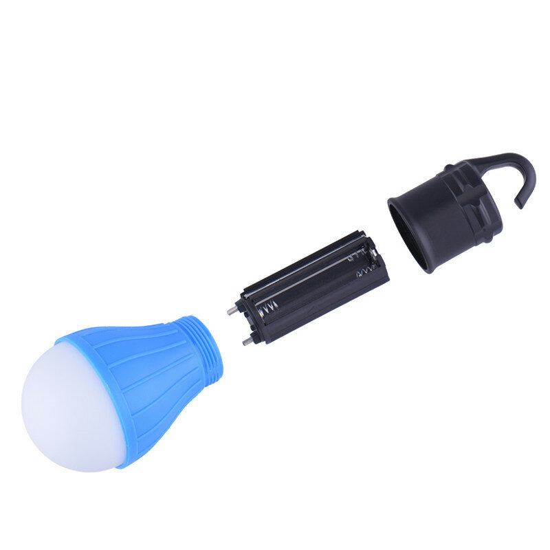 Lanterne extérieure accrochante portative de Camping de 3 LED, lampe douce d'ampoule de lumières de Camp de la lumière LED pour la pêche de tente de Camping 4 couleurs, batterie d'aaa