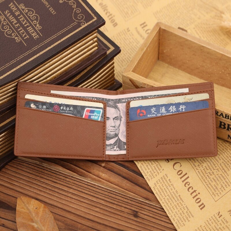 Clip mágico para dinero para hombre, Clip de bolsillo delantero Vintage para dinero, billetera con funda de identificación de tarjeta, BJS-006