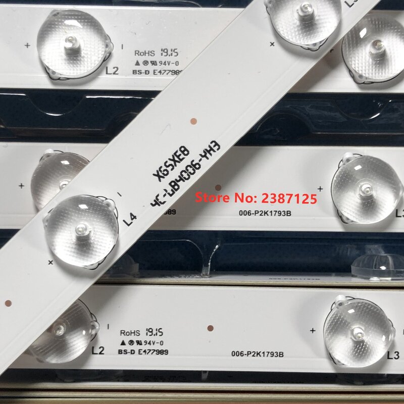 Bandes de rétro-éclairage de télévision LED, 40 pouces, pour Toshiba 40L1550C T40ED06HU-01B E4 V4, 8 pièces